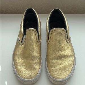 Gold Slip-On Kids Shoes